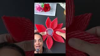 Lo conseguis en la verduleria diy reciclado invento adorno flor [upl. by Hanafee]