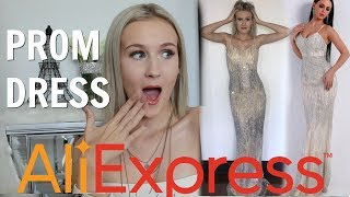 A very GLAM ALIEXPRESS PROM DRESS HAUL  GIVEAWAY [upl. by Ahsinek]