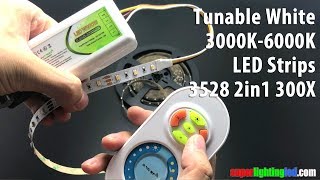 How to use CCT dimmable controller to connect 3527 SMD tunable white led strips [upl. by Cutcliffe]