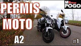 PERMIS MOTO A2  1  LA DÉCOUVERTE DU GROS CUBE  Z650 [upl. by Eiramrefinnej]