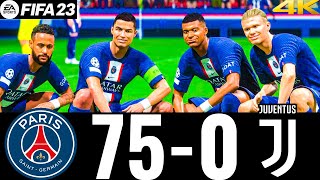 FIFA 23  MESSI RONALDO MBAPPE NEYMAR ALL STARS  PSG 750 JUVENTUS  UCL FINAL [upl. by Velasco]