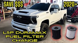 2024 Silverado 2500HD L5P Duramax Fuel Filter Change How To DIY [upl. by Milks]