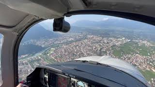 Bolzano  Bozen LIPB Visual Approach RWY 19 [upl. by Ikram]