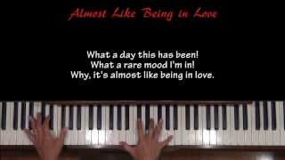 Almost Like Being In Love Piano Tutorial at Tempo [upl. by Trebmer]