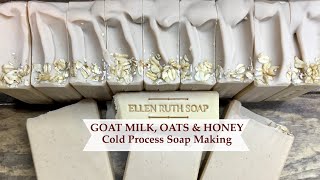 How to Make Goat Milk Soap with Silk Cutting amp Stamping Cold Process bars  Ellen Ruth Soap [upl. by Kadner927]