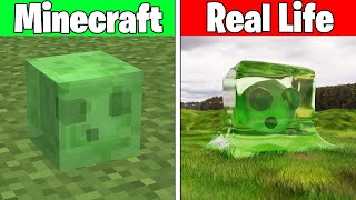 Realistic Minecraft  Real Life vs Minecraft  Realistic Slime Water Lava 1399 [upl. by Pauiie117]