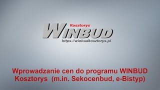 Jak wczytać cennik do programu kosztorysowego WINBUD i jak pracować z cennikami  Lekcja 3 [upl. by Thagard48]