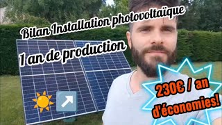 Bilan 1 an production installation photovoltaïque ☀️ [upl. by Elia78]