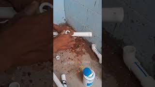 upvc pipe fitting in bathroom shortvideo [upl. by Hamlet106]