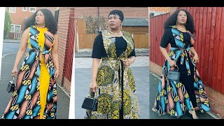 How To Cut And Sew A Pinafore Flare Dress Circle dress [upl. by Neyrb]