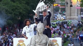 Real Madrid Celebración en Cibeles  La Duodecima 12ª Champions League 2017 HD [upl. by Nahshun]