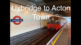 Uxbridge to Acton Town Piccadilly Line London Underground 1973 stock [upl. by Eninnaj850]