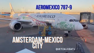 Aeromexico 7879 Amsterdam  Mexico City economy [upl. by Ciardap]