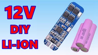 12V 18650 3S Liion Battery Pack  How to build DIY [upl. by Akerley855]