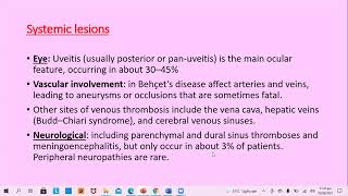 Lecture100 Neutrophilic Dermatoses Bechets EED NEH SCPD PartII Rooks chapter 49 [upl. by Ney]