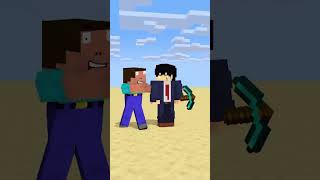 HELP Herobrine To Power Up And Mine Bedrock friendship shorts trending anime [upl. by Geier]