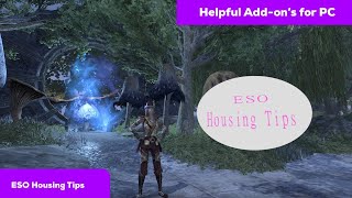 ESO Housing Tips  Helpful Addons for PC [upl. by Adnov]