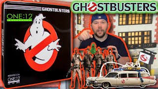 Ghostbusters Venkman Stantz Zeddemore Egon Slimer by MEZCO One12 Toy Unboxing amp Review [upl. by Eilrac107]