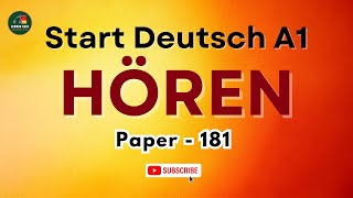 Start Deutsch A1 exam Test 2024  Paper  181  Hören mit Antworten  GermanAdda  hörena1 [upl. by Yerdna]