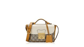 Gucci GG Supreme Padlock Mini Flap Shoulder Bag Beige Mystic White Sun Oil [upl. by Nylla654]