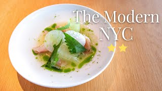 Eating at The Modern NYC Two Michelin Stars Bar Room Menu [upl. by Olin127]