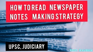 How to Read Newspaper amp Make Notes for UPSC Judiciary Exams upsc judiciary aspirants studyvlog [upl. by Kobi]