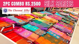 Chennai Silks Combo Offer Sarees CollectionSemi Silk SareesWedding Pure Silk Sarees Low Price [upl. by Ihcas]