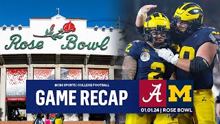 Michigan advances to FIRST NATIONAL CHAMPIONSHIP SINCE 1997  Rose Bowl Recap  CBS Sports [upl. by Fuller]