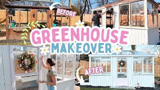 Giving my greenhouse a MAKEOVER 🌸 [upl. by Maurey]