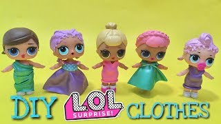 DIY clothing for LOL Lil Outrageous Littles Surprise glitter craft Toy Review and Unboxing [upl. by Aja]