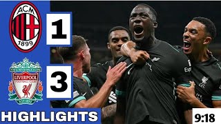 AC Milan vs Liverpool 13 Extended HIGHLIGHTS  UEFA Champions League 👉 efootball game play 2024 [upl. by Ande]