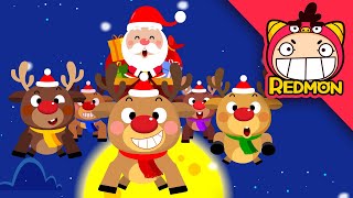 One hundred reindeer song  carol  Nursery rhymes  christmas  Kids songs  REDMON [upl. by Dene615]