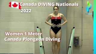 2022 Womens 1 Meter Diving  Canada Plongeon Diving Nationals [upl. by Nalorac]