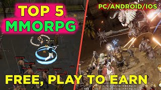 TOP 5 MMORPG FREE PLAY TO EARN  EARN 2K PER DAY  ANDROIDIOS AND PC TAGALOG [upl. by Kcirddes]