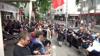 Flashmob Köln 762014 Pipes amp Drums Part 2 [upl. by Reema]