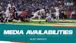 FB Alec Ingold meets with the media after MIAvsNE  Miami Dolphins [upl. by Huskey]