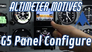 Configuring the Altimeter Motives Dual G5 Instrument Panel for Cessna 172 Flight Simulators [upl. by Nylatsyrk628]