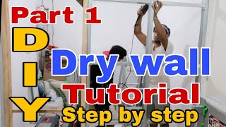 How to Install Dry Wall  DIY Dry Wall Installation  Paano Mag Install ng Metal StudsDry wall [upl. by Brian]