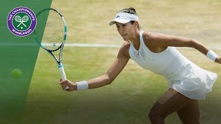 Garbiñe Muguruza v Angelique Kerber highlights  Wimbledon 2017 fourth round [upl. by Yuzik]