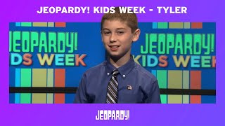 Jeopardy Kids Week  Tyler  JEOPARDY [upl. by Lorry897]