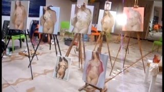 Scuola di Pittura a olio Angelo Dionigi Fornaciari nudo 12 11 15 [upl. by Atiram]