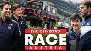 Red Bull Racing Honda Vs Scuderia AlphaTauri Epic OffRoad Race Across Austria  Schnitzeljagd [upl. by Laekim]