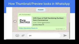 How to implement Website PreviewThumbnail for Social Media sites [upl. by Malissa295]