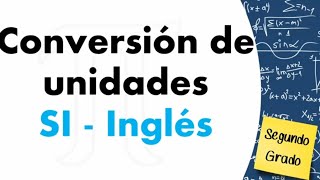 Conversión de unidades sistema internacional y sistema inglés  primerosegundo de secundaria [upl. by Yart]