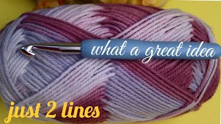 Only 2 ROWS ⚡⚡ Absolutely Fast And Easy Crochet Stitch that looks Amazing New crochet designs [upl. by Mraz34]