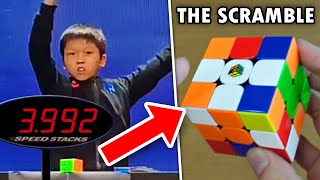 Legendary 448 Rubiks Cube WORLD RECORD Average by YiHeng Wang [upl. by Goldwin928]