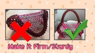 How To Make Your Bead Bag SturdyFirm  DIY  Sheer Beaded Crafts [upl. by Seto121]