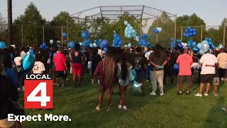 Community gathers to remember former UM Belleville High School cornerback Andre Seldon Jr [upl. by Blanding]