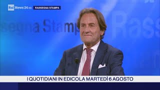 Fabio Fortuna a RASSEGNA STAMPA RAINEWS24HD del 06 08 2024 ore 08 30 [upl. by Noyr]