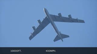 B52 Stratofortress heading into RAF Fairford High altitude plane spotting [upl. by Misaq797]